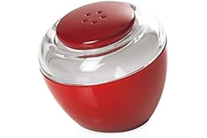 Omada Design Salière et poivrière en plastique transparent et coloré, avec bouchon à pression, pratique pour conduire le table, Ligne MovidaOmada Design Salière et poivrière en plastique transparent et coloré, avec bouchon à pression, pratique pour conduire le table, Ligne Movida, Rouge