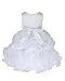 Satin & Organza Occasion Baby Girl Infant Pageant Christening Dress White 6 Months (W232b-S#)