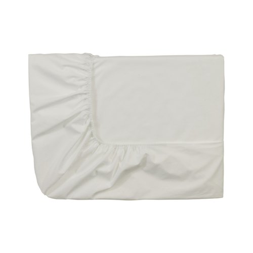 ESSIXHome Collection Fitted Sheet, Percale 80 Thread Count, Meringue, 90 x 200 cm