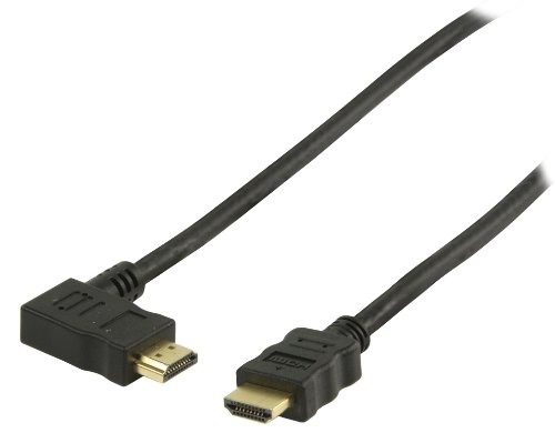 Valueline VGVP34250B15 High Speed HDMI Kabel mit Ethernet (Stecker auf Stecker, links gewinkelt, 1,5m) schwarz