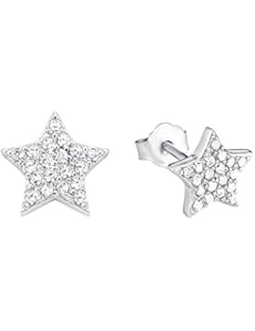 amor Damen-Ohrstecker Sterne 925 Silber rhodiniert Zirkonia weiß-539265