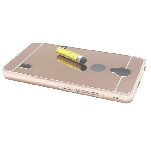 Funda Espejo Aluminio Metal Carcasa para Huawei Y635 Color Rosado