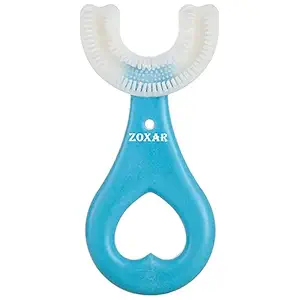 ZOXAR U-Shaped Silicone Toothbrush for Kids 360 Degree Manual Whitening Toothbrush Silicone Brush Head for Kids Children Infant Toothbrush Mouth-Cleaning (Multicolor)