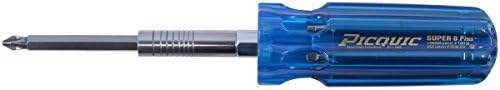 Picquic 98883 Carded HVAC 7 Bit Multi Bit Screwdriver Nutdriver, Blue