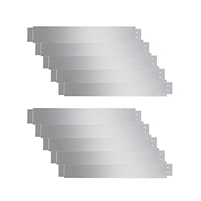 vidaXL Set de 10 Clôtures pelouse flexibles en acier galvanisé
