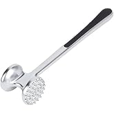 MallArt&reg; Paslanmaz &Ccedil;elik Et D&ouml;veceği, 22 cm, &Ccedil;ift Taraflı Başlık, Kaymaz Saplı