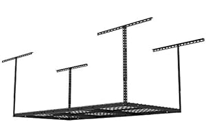 Ergosolid SG36 Support de Plafond, Rack de Rangement 183 x 91 cm Plateau Range-Plafond 200 kg Maxi, Noir