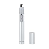 Cortapelos de nariz y oreja, Breett Recortadora electrónica para pelo de la nariz y las orejas, Plateado