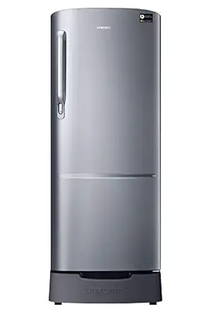 Samsung 230 L 3 Star Inverter Direct Cool Single Door Refrigerator (RR24A282YS8/NL, Base Stand with Drawer, Elegant Inox), Silver