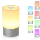 ✔ 【Automatischer RGB Farbwechsel】: Drücken Sie das Metall Berührungssensor für 3 Sekunden, um den automatischen Farbwechselmodus zu aktivieren. Sie können auch die gewünschte Farbe durch ein kurzes Antippen behalten.