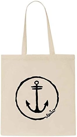 Anchor Logo Cotton Bag Nature (White, One Size)