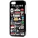 Produktbild Friends Zitate TV Serie USA Fall-Abdeckung für Apple iPhone 4 5 5S SE 5 C 6 6S in schwarz oder weiß, Schwarz, iPhone 5 5S SE