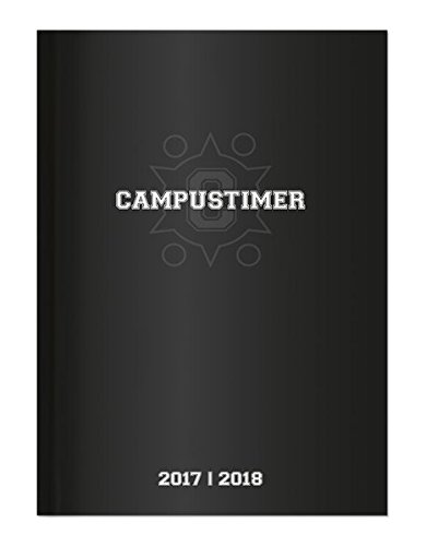 Preisvergleich Produktbild Campustimer Black - A5 Semesterplaner - Studentenkalender 2017 / 2018