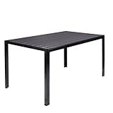 La mesa de jardín vanage Helsinki se compone de un tablero de madera de polywood y patas de aluminio con recubrimiento de polvo