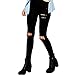 Produktbild Vectry Jeans Damen Slim Fit Skinny Fit Jeans Jogger Push Up Ankle Straight Leg Mit LöChern Stretch Denim Relaxed Hose Aufnäher Hosen, Loch Baumwolle Leggings Bleistifthosen Jeanshosen(Schwarz,L)