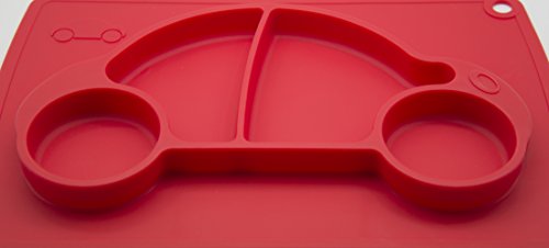 All in One Kleinkinder Mini Silikon Tisch-Sets, Baby Futtermatte passend für die meisten Hochstuhl Schalen, Silikon Schale mit Saugnapf, kein Durcheinander Schüssel & #-; BPA-frei - 2