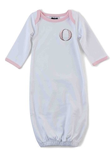 Mud Pie Baby Girl Initial [O] Sleep Gown 0-3M by Mud Pie