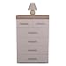 3 Piece Bedroom Set 4+2 Chest of Drawers Bedside Table & Wardrobe White & Sanoma Oak