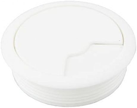 SUPPLIED BY HARDWARE FOR YOU Computer Desk Grommet Cable Outlet Tidy Insert, 3 Part (60mm, White)