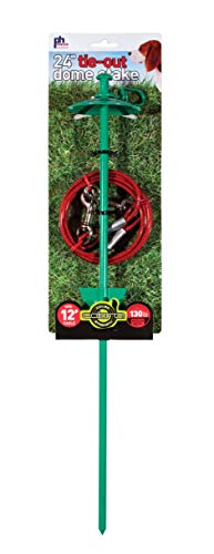 PREVUE PET PRODUCTS 2123 Medium-Duty 61 cm Dome Tie-out Stake with 12 'Cable
