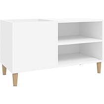 Mobile Porta Dischi In Legno Antico VidaXL - 84,5x38x89cm Per Vinili E Giradischi Con Ruote - Foto 10