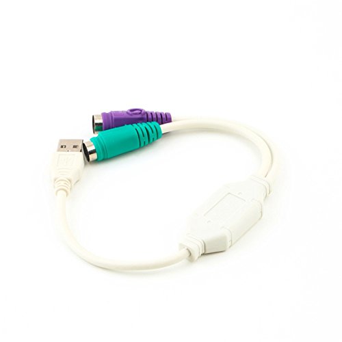 Demarkt USB zu PS/2 Adapter für Tastatur und Maus Weiß - 3