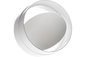 EUROPLAST Ø 100mm Conector con Válvula Antirretorno para Tubos Redondos de Ventilación - Tubo/Conducto de Ventilación - Plástico PVC