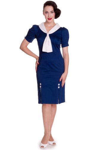 Hell Bunny - Vestido - para Mujer Azul Marino Small