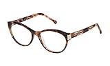  Loewe VLW977M530T94 Monturas de Gafas, Streaked Yellow Havana, 55 Unisex