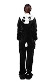 Panda Karneval Kostüme Pyjama Tieroutfit Tierkostüme Schlafanzug Tier Onesize Sleepsuit mit Kapuze Erwachsene Unisex Fleece-Overall Kostüm-LATH.PIN -