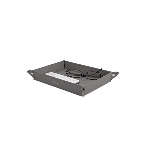 Preisvergleich Produktbild Lucrin - Rechteckiger Taschenleerer - Dunkelgrau - Färsenleder, glatt - Leder