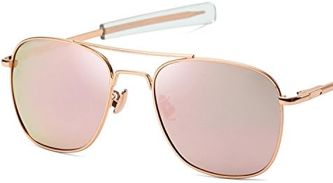 HCIUUI New Polarized Sunglasses Men's Trends Sunglasses Men's Drivers Driving Glasses Women's Round Face Personality Eye Driving Mirror,Rose Gold Frame Pink Polarizer (Gift Box Packaging)
