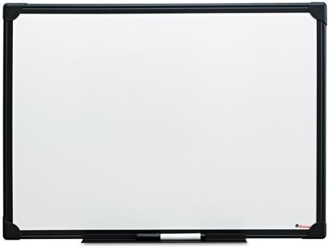 Dry Erase Board, Melamine, 24 x 18, Black Frame, Sold as 1 Each