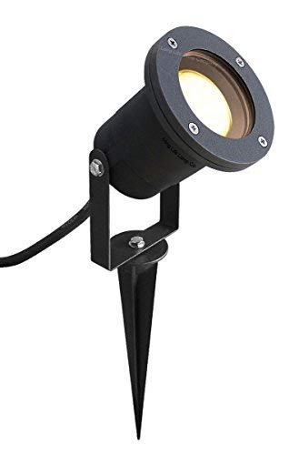 Zenon Long Life Lamp Company GU10 al Aire Libre y Pinza para el cinturón/Soporte de Pared para Clavar en el jardín, 8 Unidades, Negro Mate