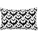 Standard Decorative Black and White Bats Goth Halloween Pattern Pillow Cover 12 x 20 Inches