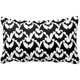 Standard Decorative Black and White Bats Goth Halloween Pattern Pillow Cover 12 x 20 Inches