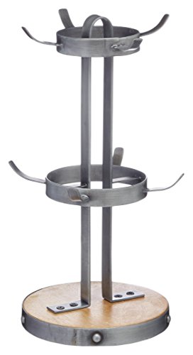 Kitchen Craft INDMTREE Arbre à Tasse, Métal, Gris/Beige, 28 x 28 x 18 cm