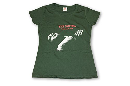 Blue Bagal Ladies The Smiths (Morrissey) Queen is Dead T Shirt in Green