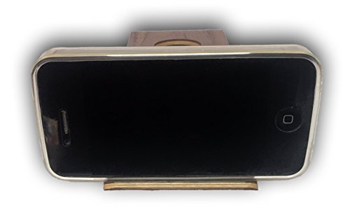 HubLines® Echt Holz Ständer dunkel Braun für Smartphones, Handy und Tablet Halterung, Dock Station für Apple iPhone 4, 4S, 5, 5S, SE, 6, 6S, 6 Plus, 7, 7 Plus Samsung Galaxy S3, S4, S5, S7, S8 Mini, Galaxy Note Edge, Galaxy Note 4, Ipad Air 1 / 2, Pro, Galaxy Tab 1, 2, 3, HTC One, Galaxy Alpha und viele mehr. Holder mobile phone Stand Universale Halterung Handyhalterung - 9