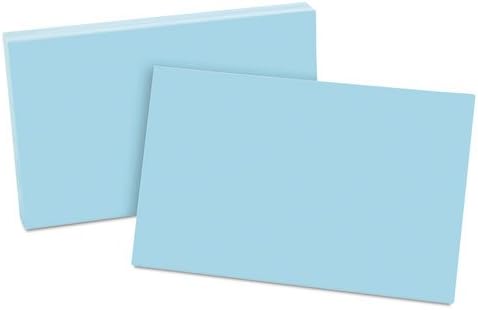 Esselte Pendaflex Corporation Products - Index Card, Blank, 5x8, 100/PK, Blue - Sold as 1 PK - Make note-taking easy and fun with Colored Blank Index Cards. Cards are rotary cut for uniform height and blank on each side for maximum note-taking space. These colorful cards have an 8 point thickness. by Esselte