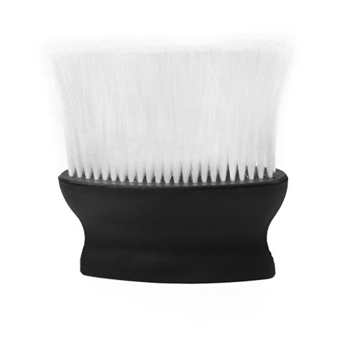 Fletion Salon Hairdressing Hair Cutting Barber Neck Brush Duster Short Style Neck Duster Brush- Black & White