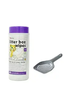 Savic Micro Cat Litter Scoop with Litter Box Wipes 40 Wipes