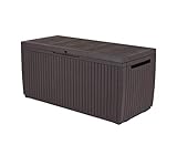 Arcón para exterior, ideal para jardines, terrazas, porches y otros espacios de entretenimiento.