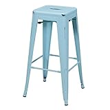 Der Barhocker verfügt über Gummifüße, was sowohl den Boden schont, als auch einen festeren Stand verleiht. Des Weiteren ist dieser Hocker stapelbar und kann somit platzsparend verstaut werden.