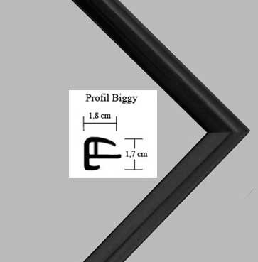 Biggy Kunststoff Bilderrahmen 40×120 cm 120×40 cm Farbauswahl: hier Schwarz matt viele Größen mit Acrylglas - 3