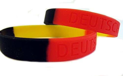 Germany Silicone Bracelet Black/Red/Yellow, Set of 3 – Fan Article, Football, Party, Countries