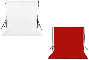 PRIYAM 8 x12 FT chromakey red and White Combo LEKERA Backdrop Photo Light Studio Photography Background