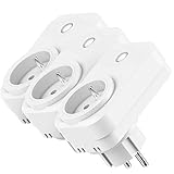 Prise Intelligente EXTSUD Prise Connectée WiFi Compatible avec Google Home Alexa Android iOS Prises Télécommandées Prise de Courant Mise en Veille Programmable (Lot de 3)