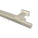 Produktbild Interdeco Innenlauf-Gardinenstangen eckig Satin-Silber 2-läufig 20x20 mm Quadline Cubes, 240 cm