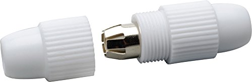 Preisvergleich Produktbild Koax- Verbinder weiß, 2er Pack
